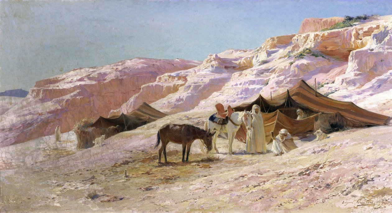 Campement bédouin dans les dunes - Eugene Alexis Girardet
