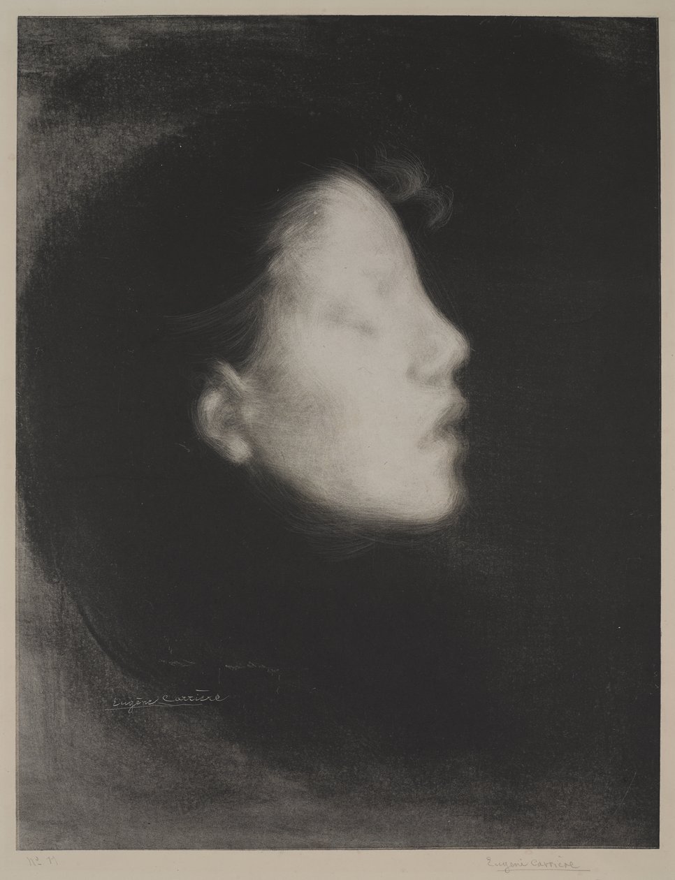Nelly Carriere (Tête de femme) - Eugène Carrière