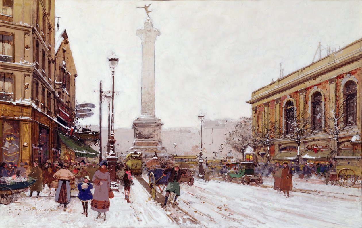 Place de la Bastille - Eugene Galien-Laloue