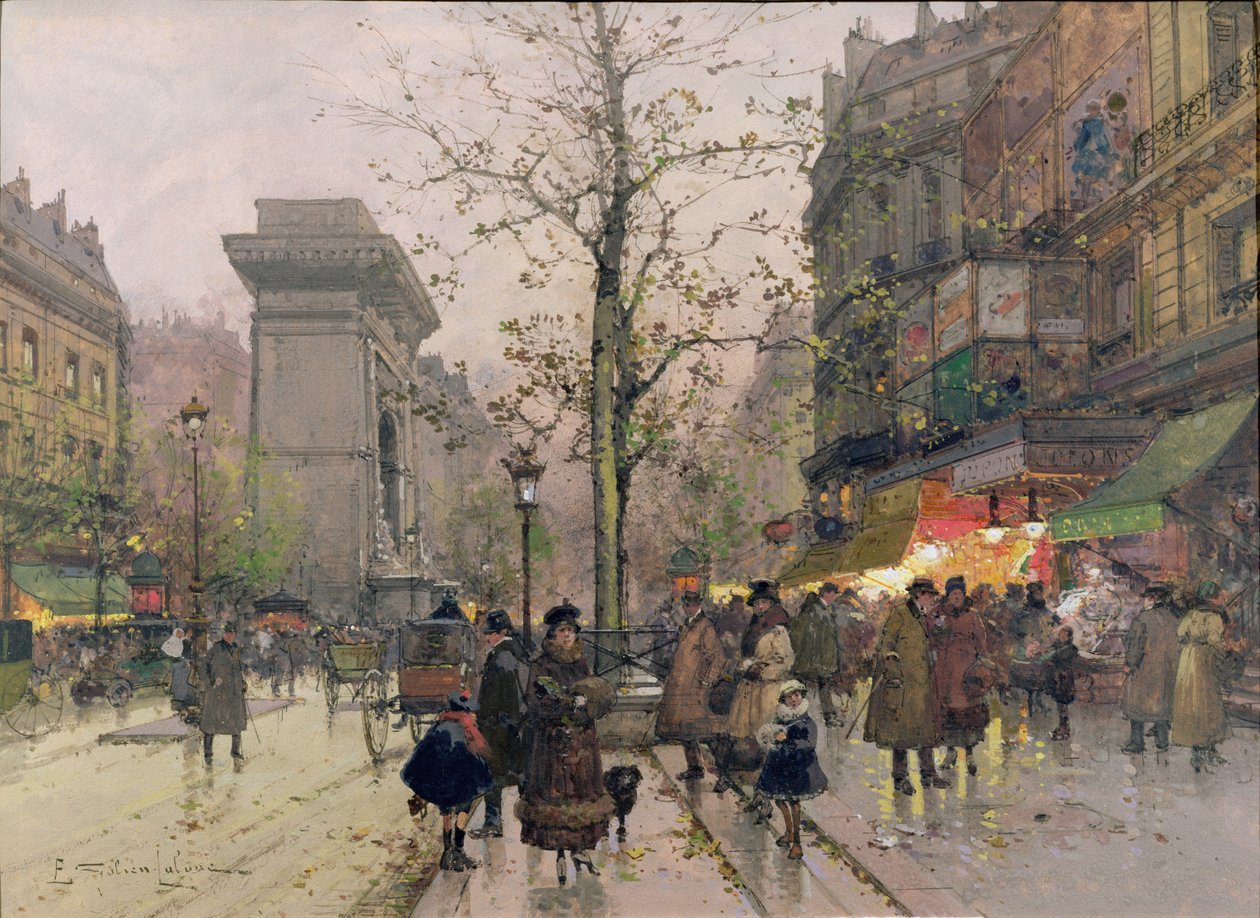 Porte St. Denis, Paris - Eugene Galien Laloue