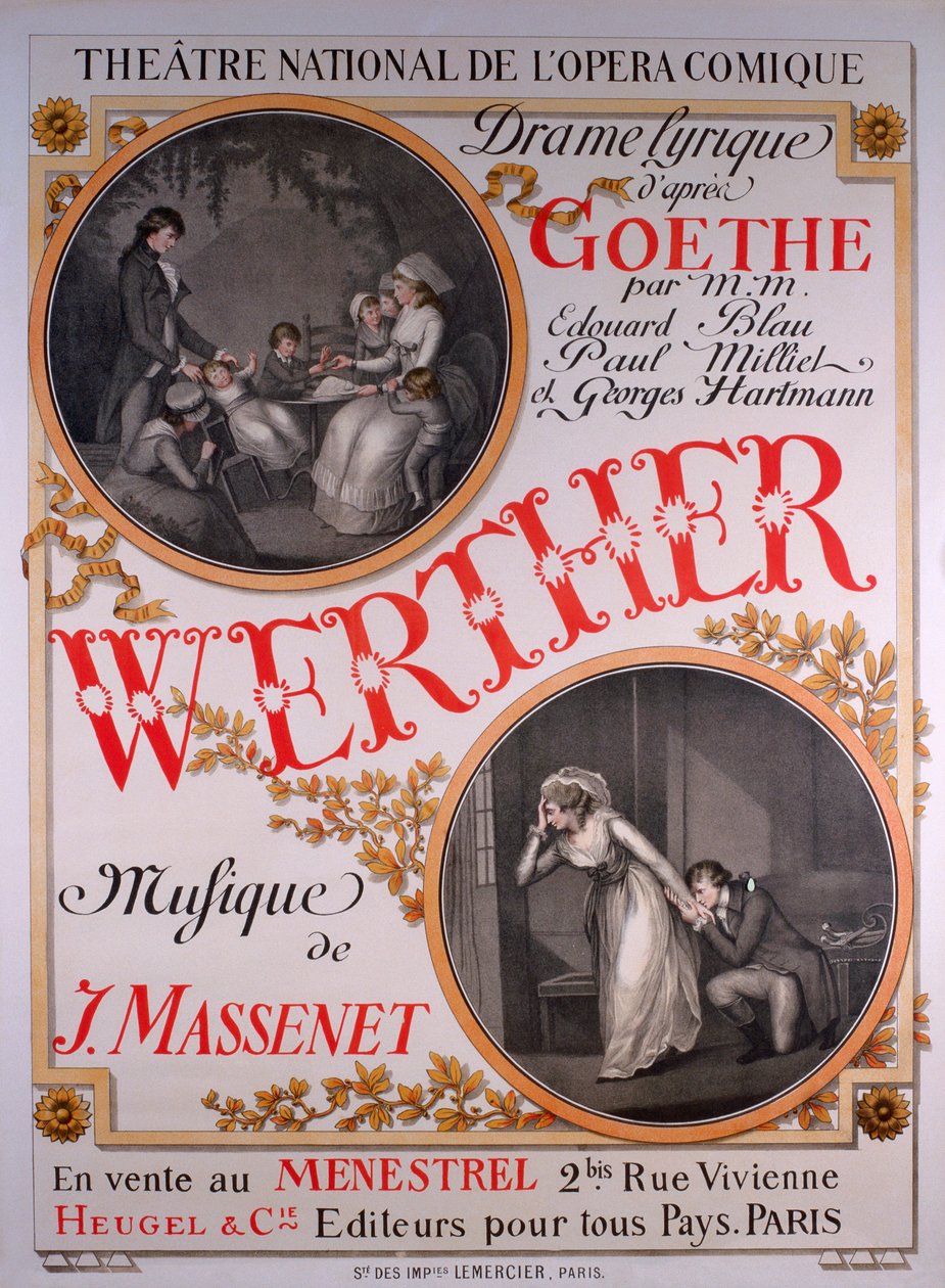 Werther, opéra de Jules Massenet basé sur Les Souffrances du jeune Werther de Goethe - Eugene Grasset