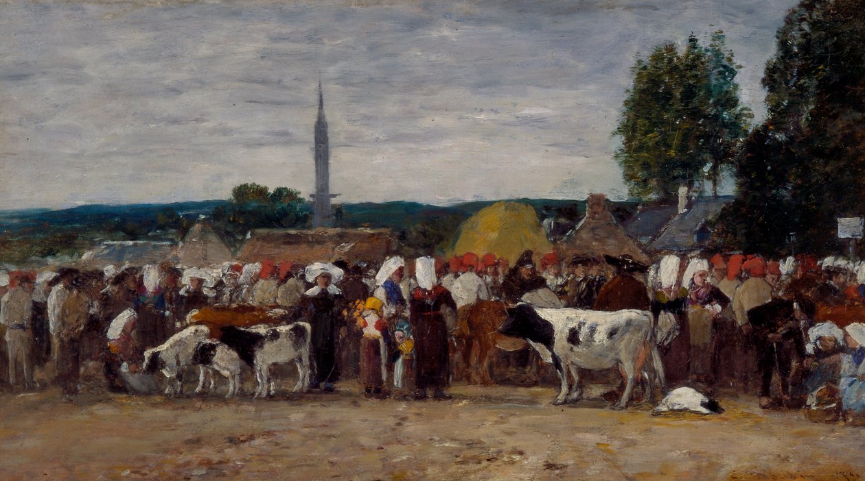 Foire en Bretagne, 1874 - Eugene Louis Boudin