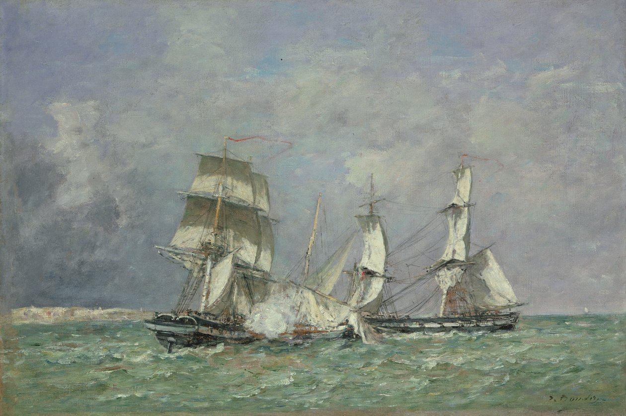 La Capture du 'Petit Rodeur', 1878 | Eugene Louis Boudin