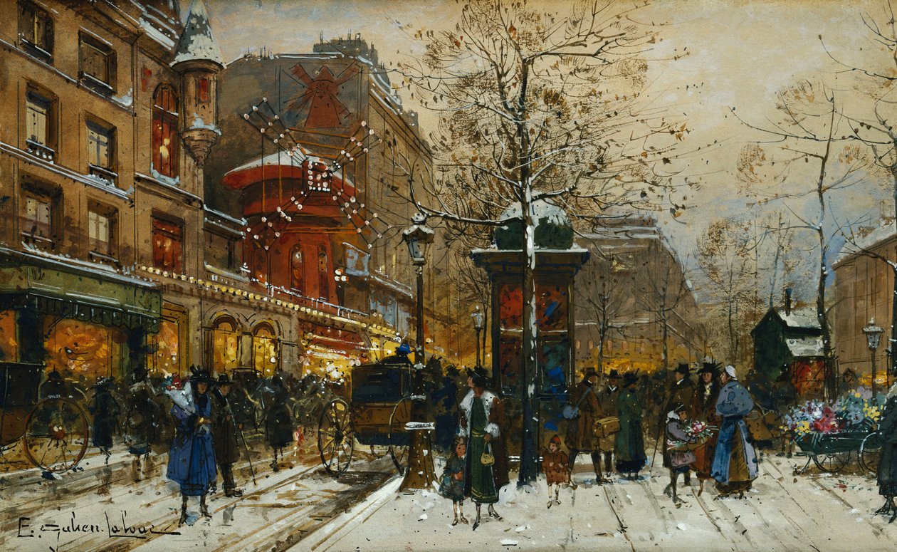 Le Moulin Rouge, Paris - Eugene Galien Laloue