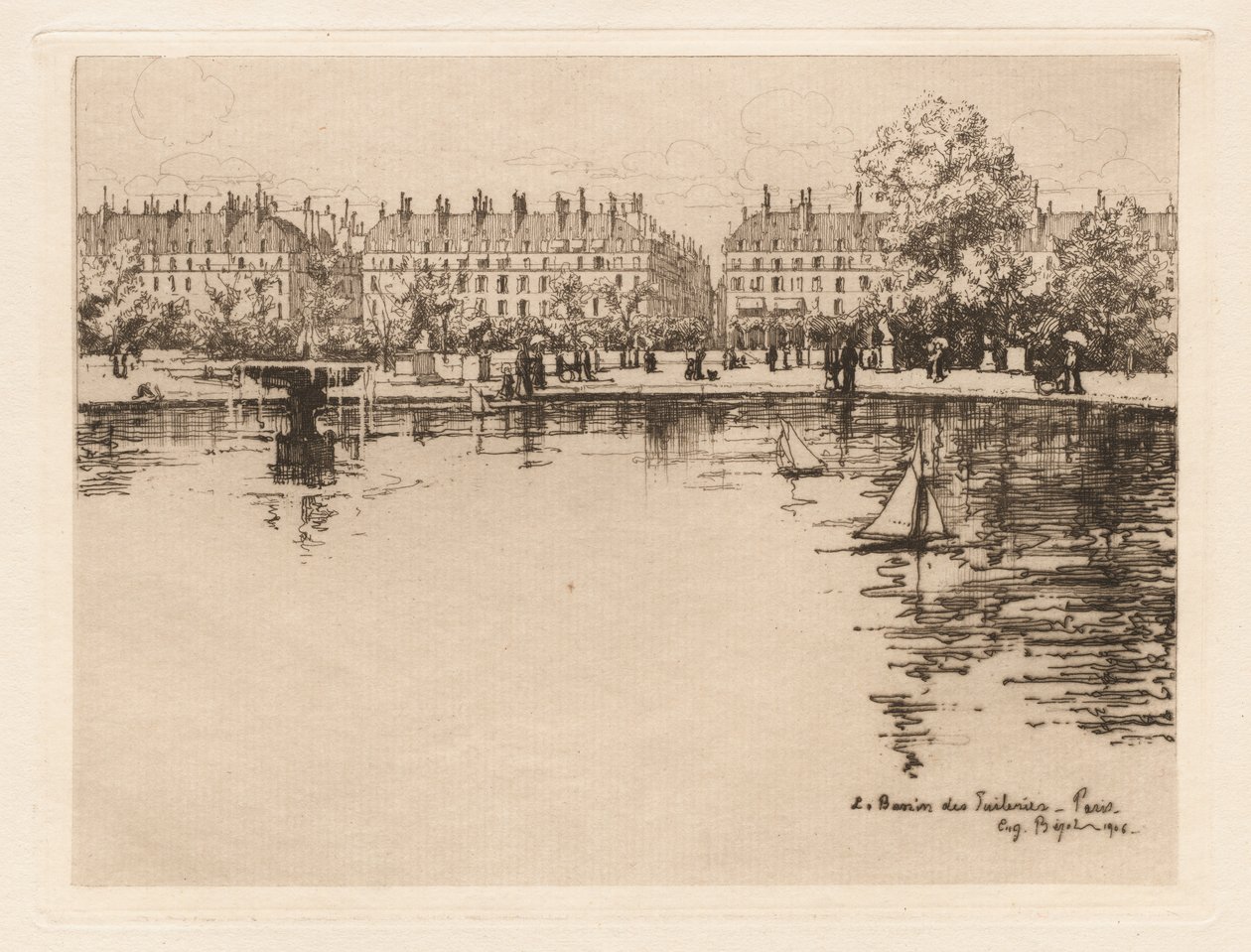 Le Bassin des Tuileries - Eugene Bejot