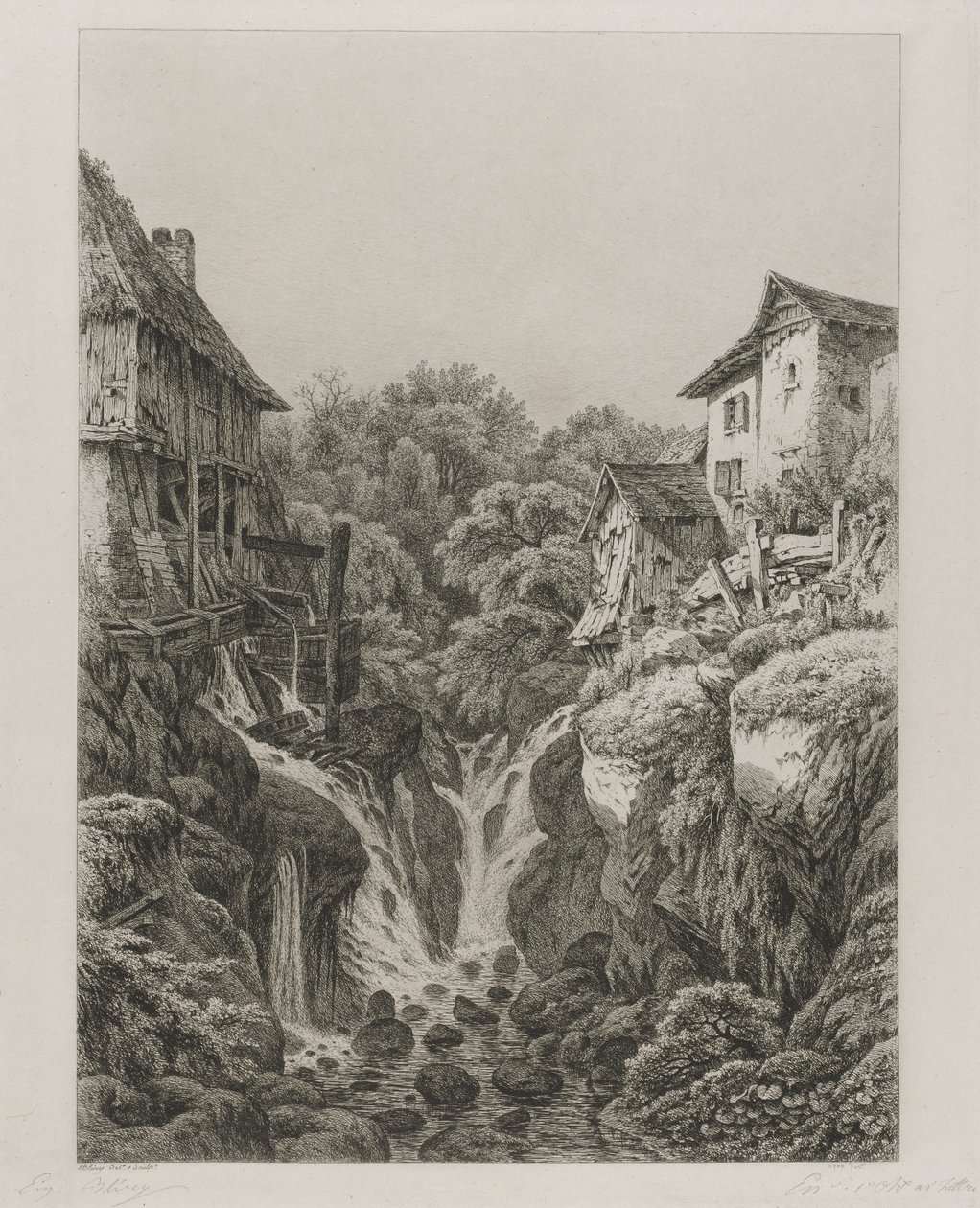 Le moulin et la cascade de Grésy près d