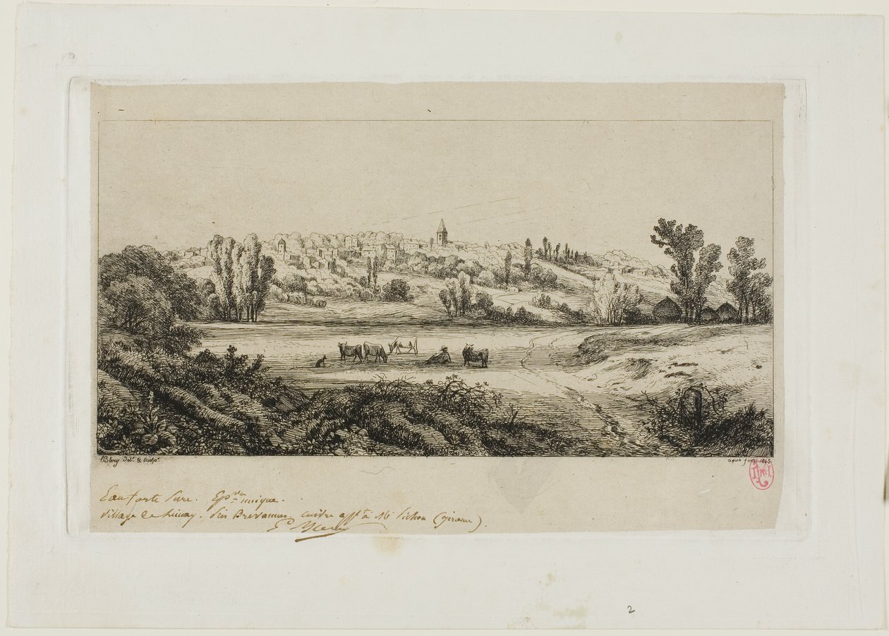 Vue du village de Limay - Eugene Bléry