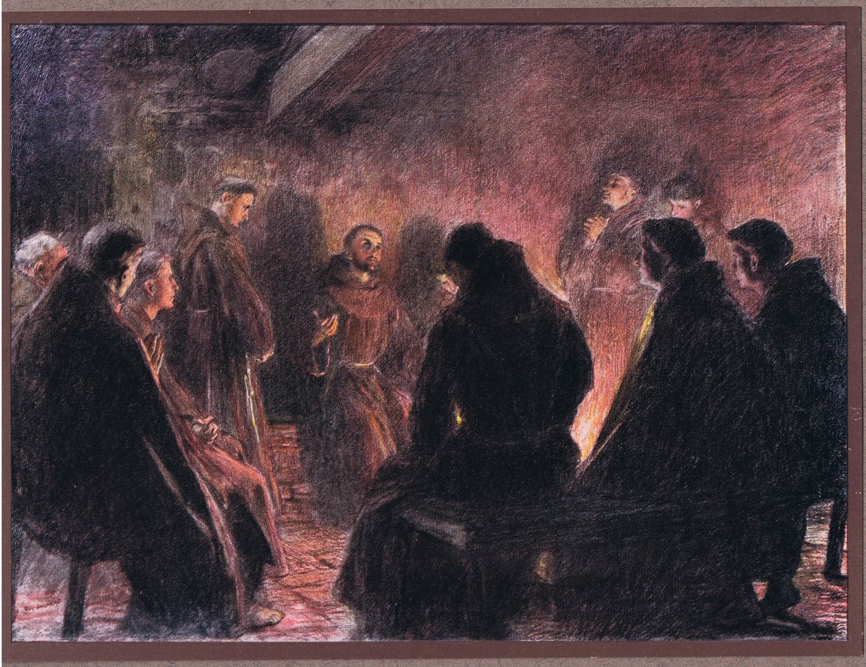 Saint François et les frères parlent de Dieu - Eugene Burnand