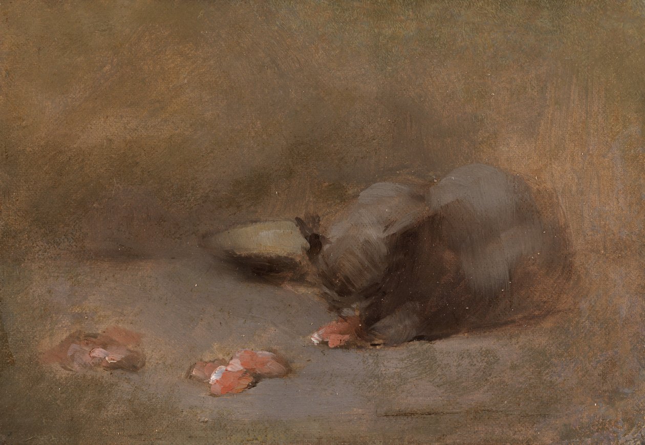 Chat Mangeant - Eugène Carrière