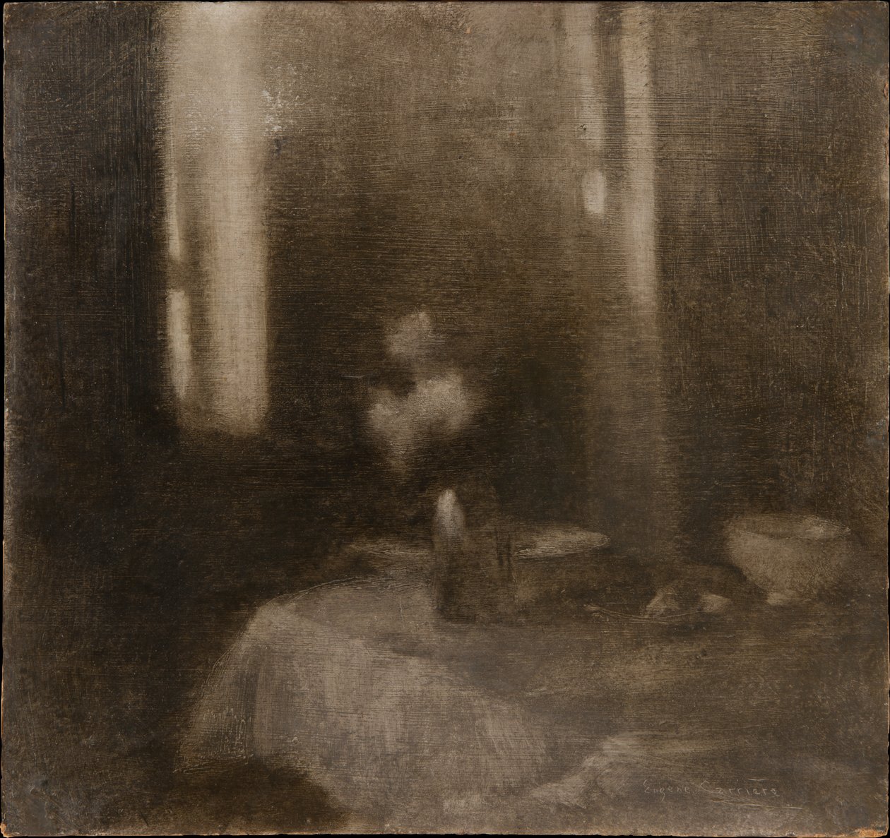 Intérieur avec un vase - Eugène Carrière