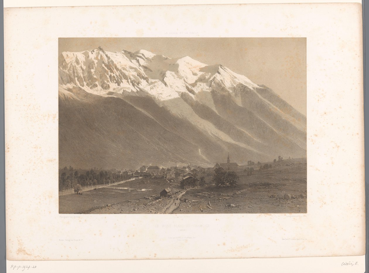 Vue de Chamonix au pied du Mont Blanc - Eugene Ciceri