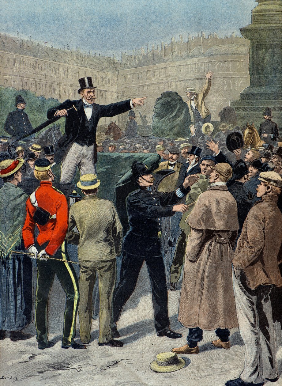 Manifestation pour la paix pendant la guerre des Boers, Londres - Eugene Damblans