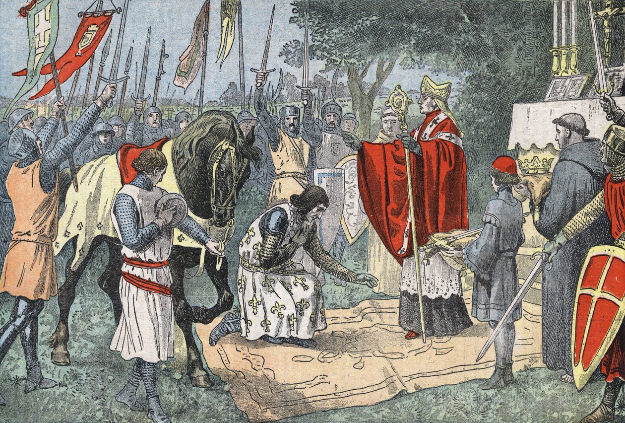 Philippe Auguste avant la bataille de Bouvines le 27 juillet - Eugene Damblans