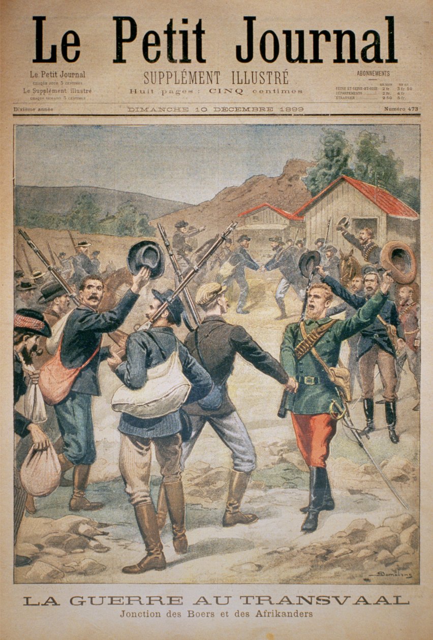 La guerre au Transvaal : union des Boers et des Afrikaners, couverture de Le Petit Journal, 10 décembre 1899 - Eugene Damblans