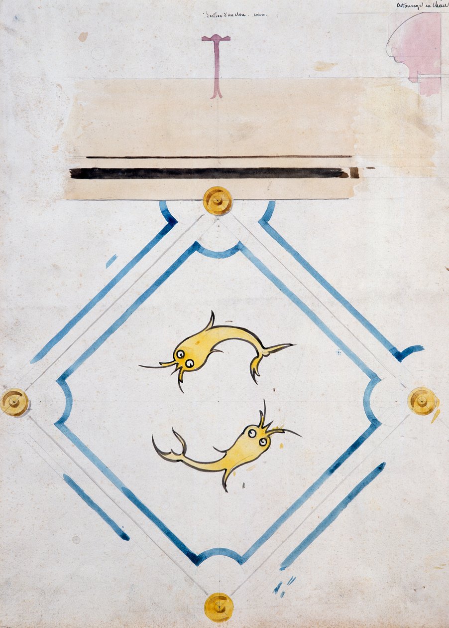 Motifs pour un carreau de salle de bain, Château d