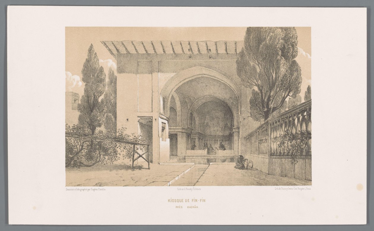 Kiosque du jardin de Fin à Kashan - Eugene Flandin