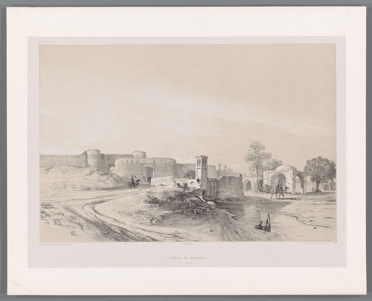 Porte de Chimrân à Téhéran (Paysages persans) - Eugene Flandin