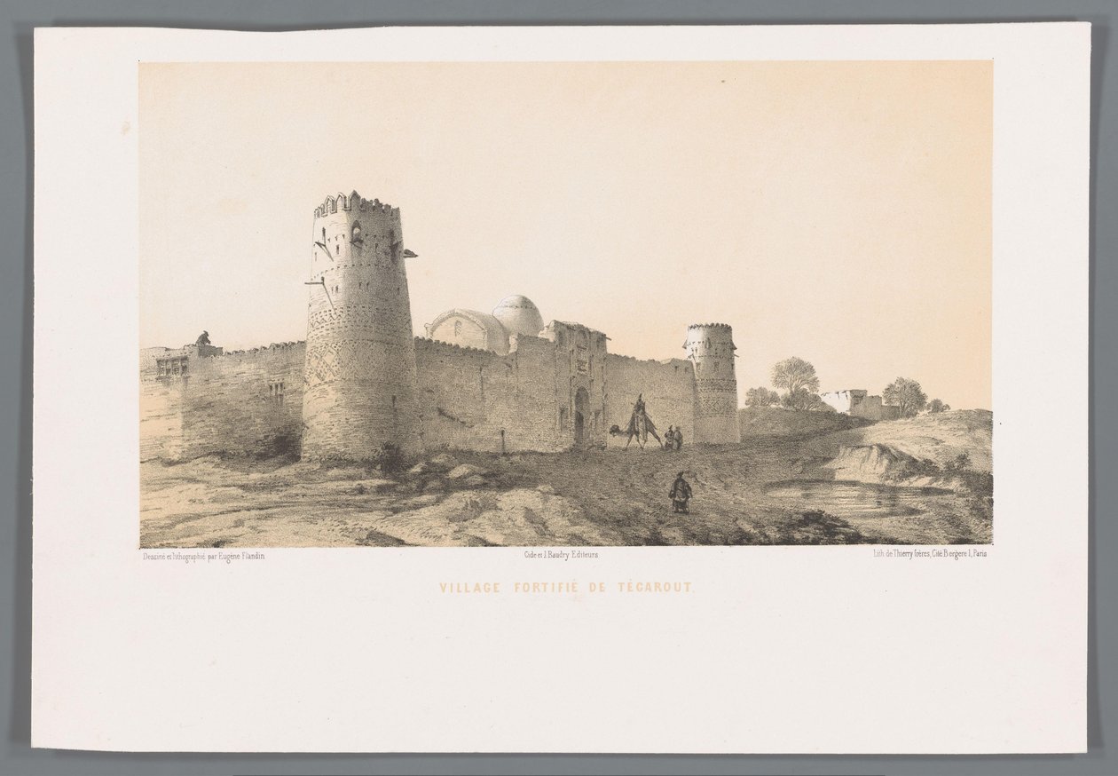 Village fortifié de Taghrud - Eugene Flandin