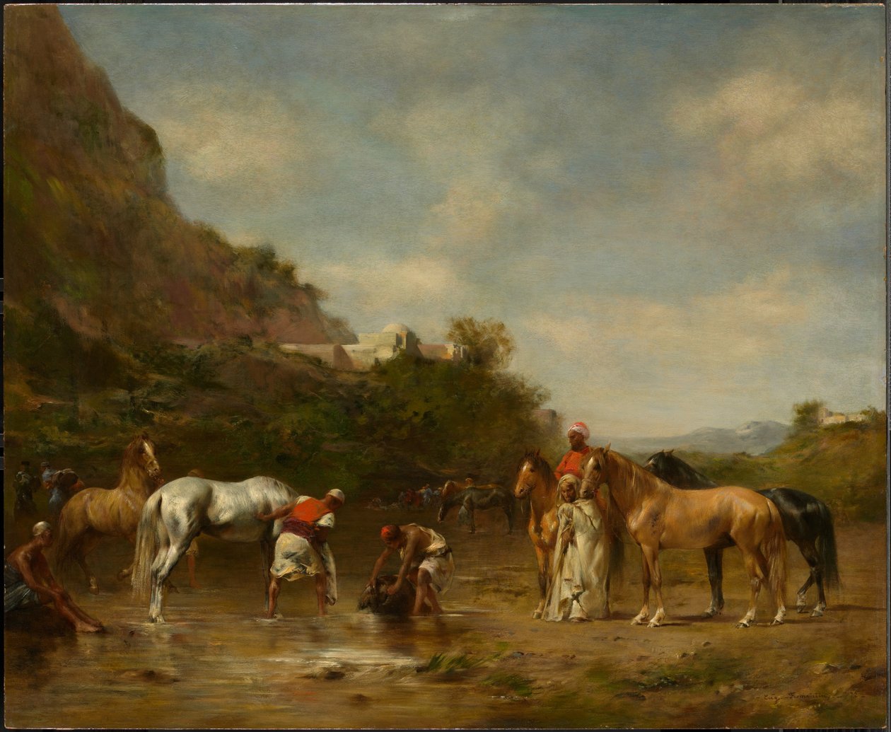 Des Arabes abreuvant leurs chevaux - Eugène Fromentin