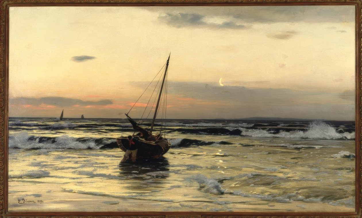 Coucher de soleil sur la mer - Eugene Gustav Dücker
