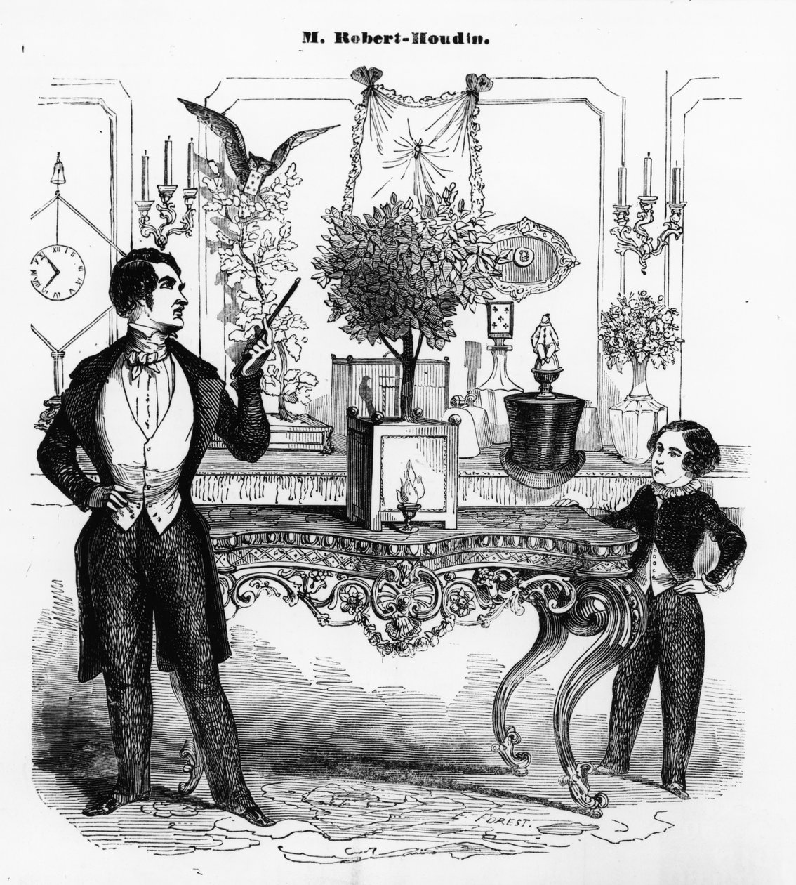 Jean Eugene Robert-Houdin expliquant un jouet mécanique - Eugene Hippolyte Forest