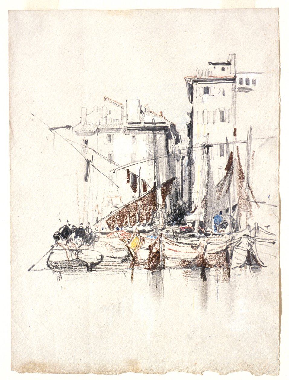 Au bord de la mer - Village de pêcheurs - Eugene Isabey