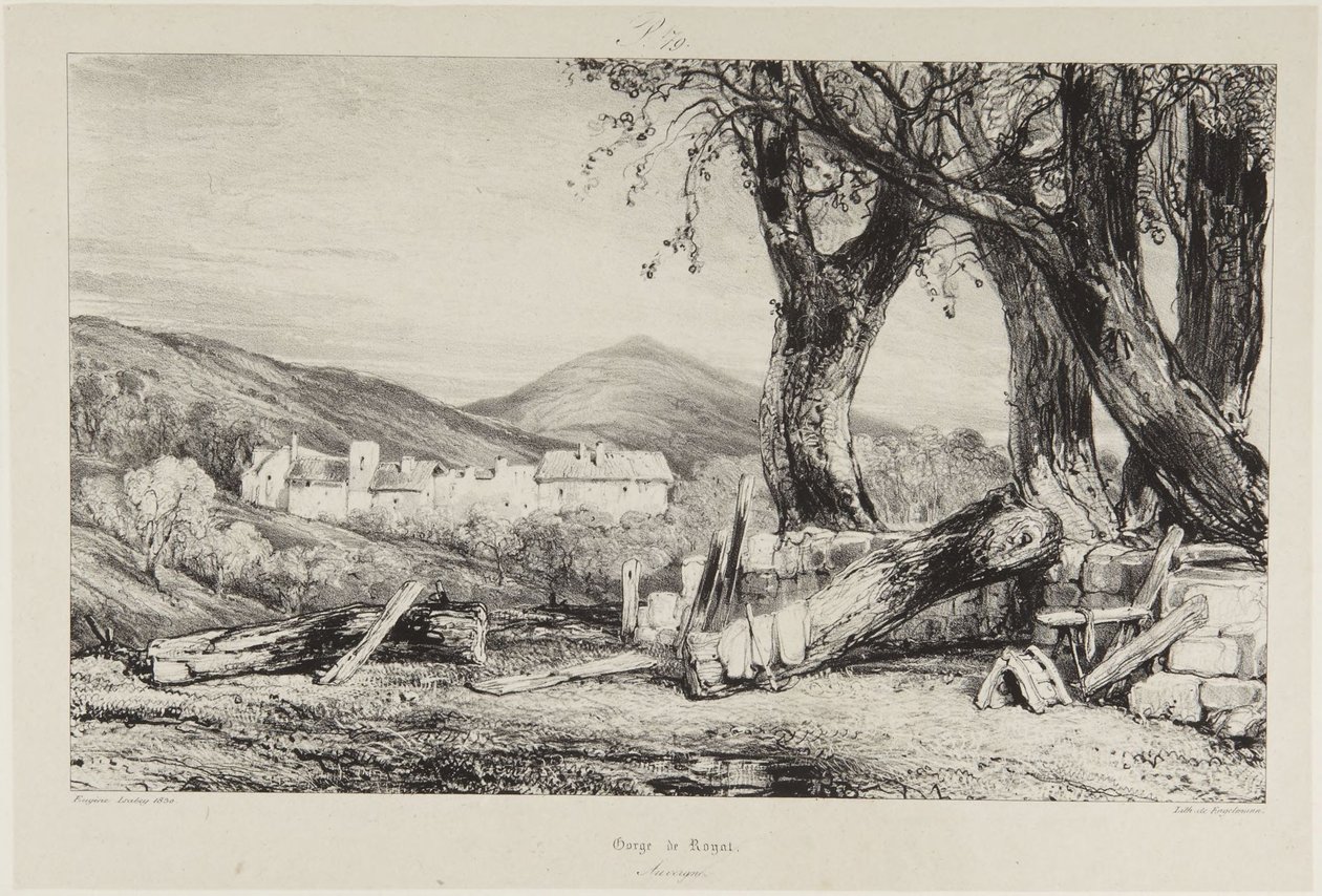 Gorge de Royat, Auvergne - Eugene Isabey