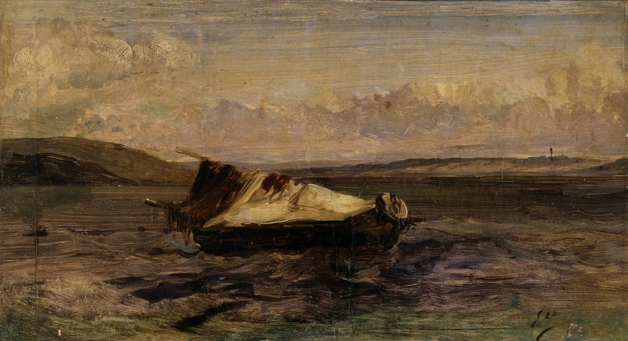 La barque - Eugene Isabey
