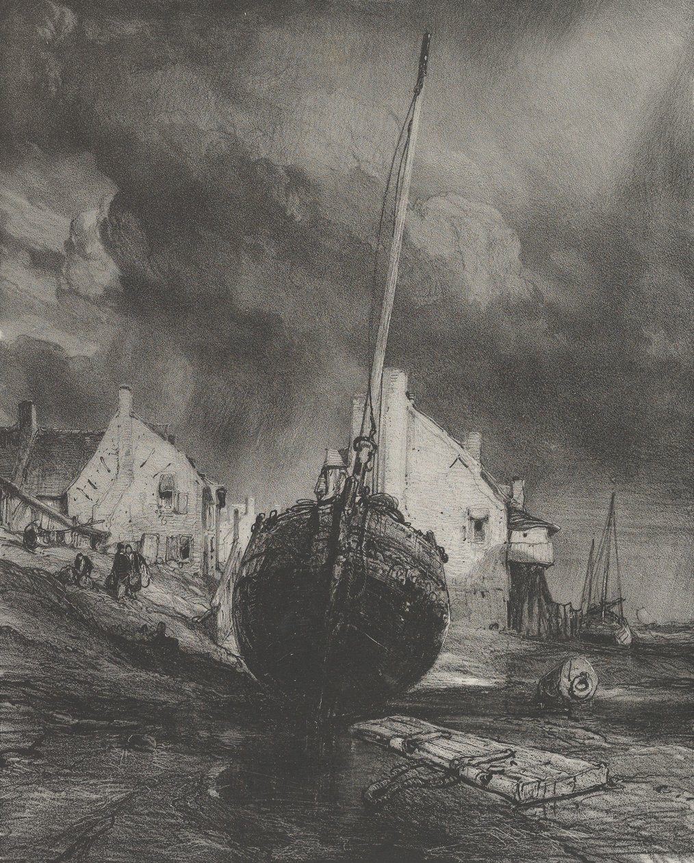 Souvenir de Saint-Valéry-sur-Somme, 1833 - Eugene Isabey