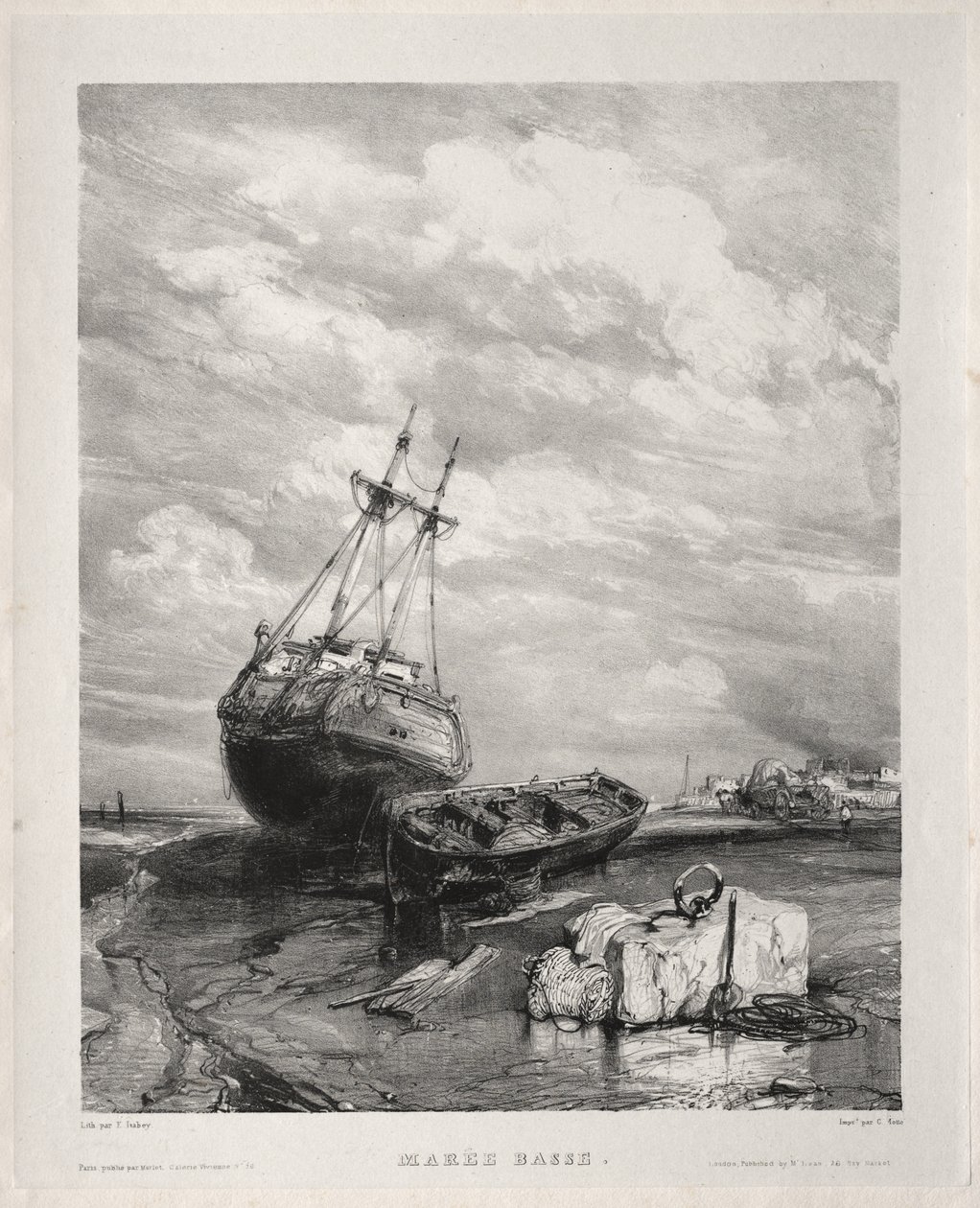 Six marines : Marée basse - Eugene Isabey