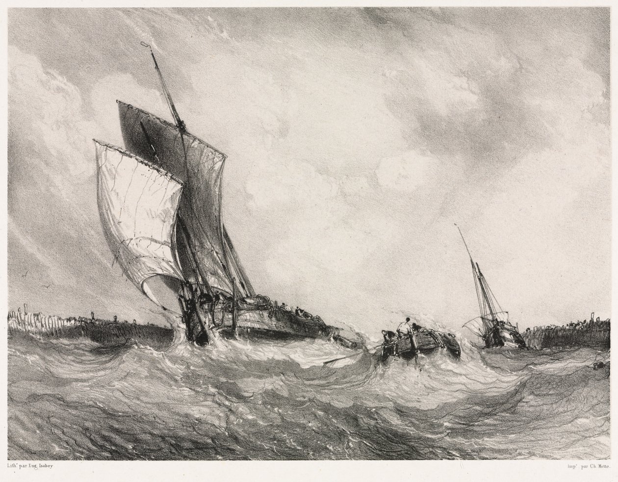 Six marines : Retour au port - Eugene Isabey