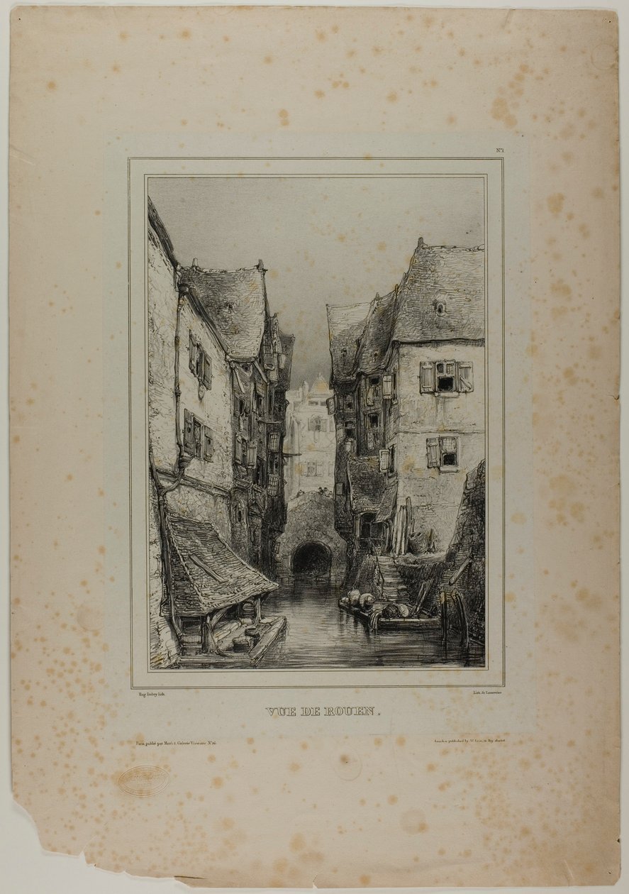 Vue de Rouen, planche trois - Eugene Isabey