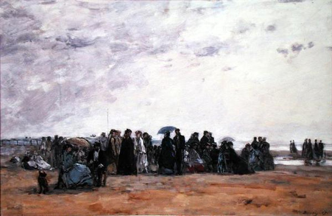 Un lieu de baignade en bord de mer - Eugene Louis Boudin