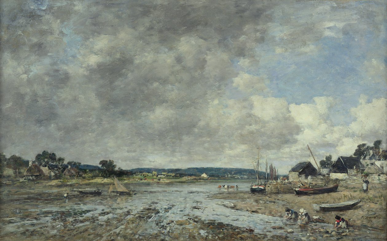 Paysage avec lavandières, 1873 - Eugene Louis Boudin