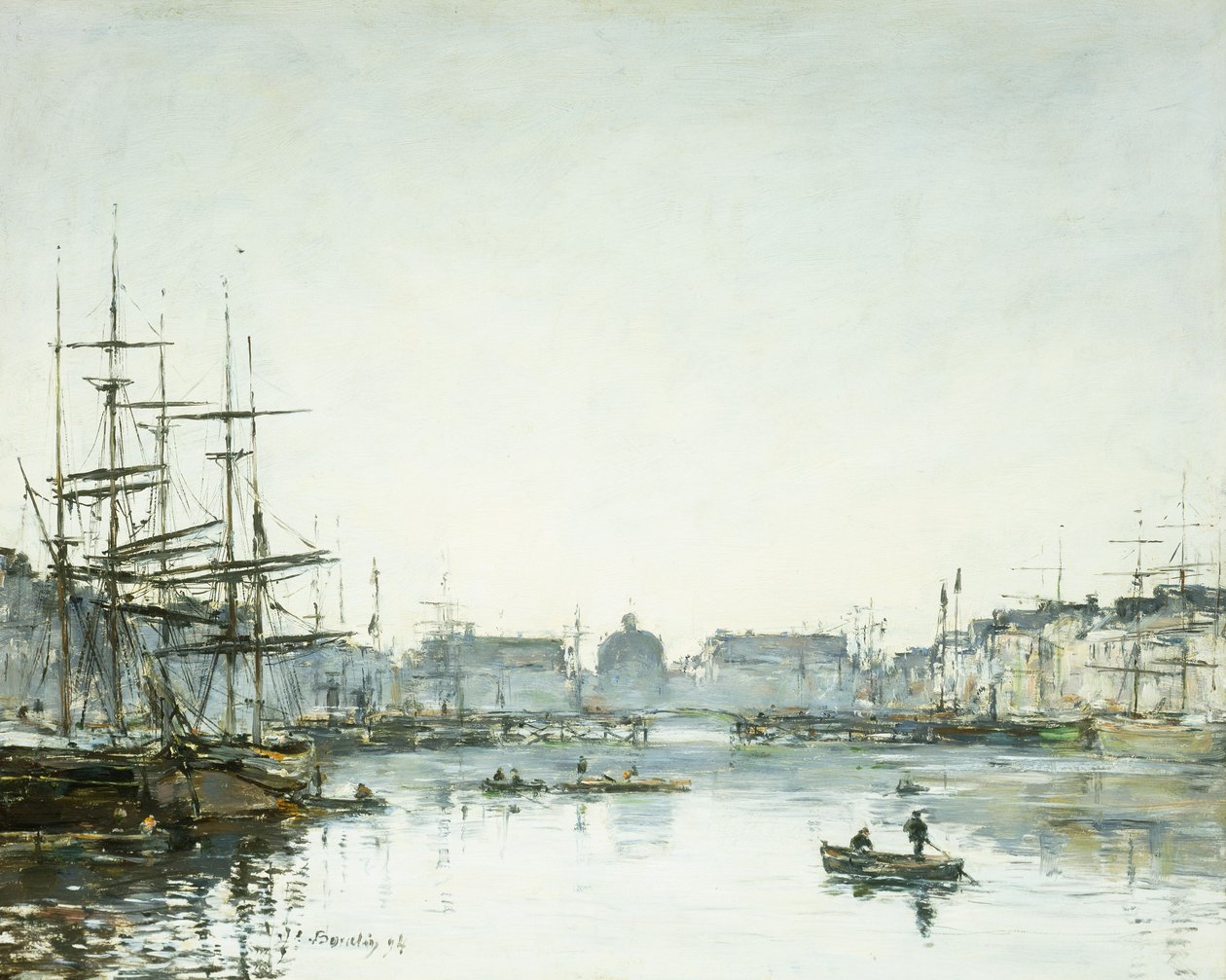 Le Havre, Le Bassin du Commerce, 1894 - Eugene Louis Boudin