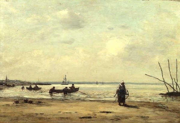 Marée Basse Près de Honfleur, vers 1864-66 - Eugene Louis Boudin