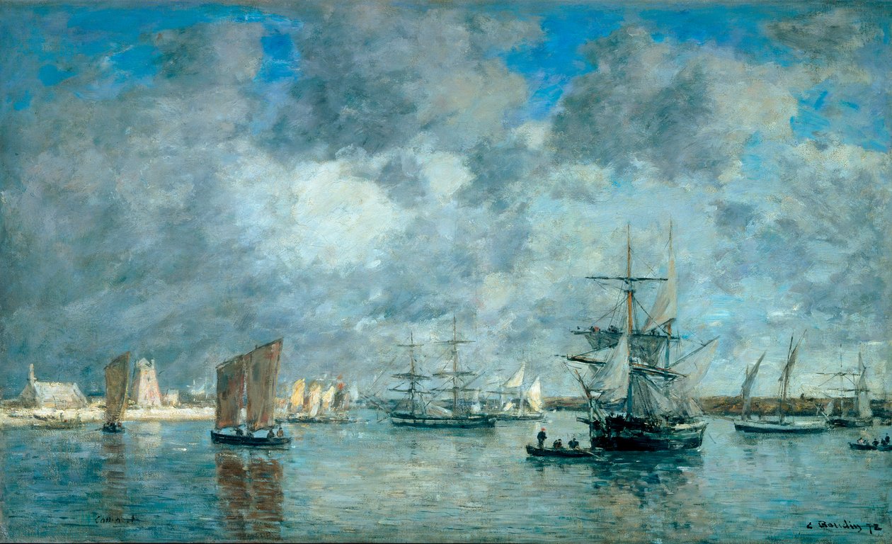 Port de Camaret-sur-Mer. Peinture par Eugène Boudin - Eugene Louis Boudin