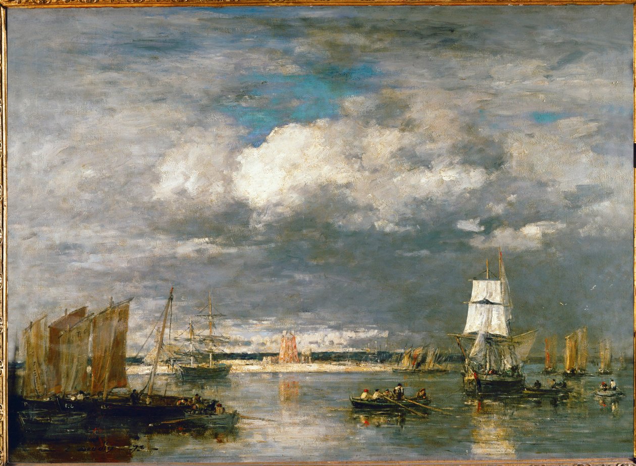 Tempête au port de Camaret (huile sur toile) - Eugene Louis Boudin