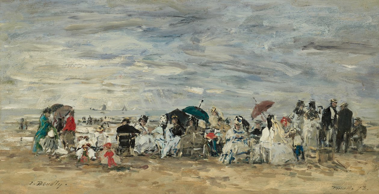 Trouville, Scène de plage - Eugene Louis Boudin