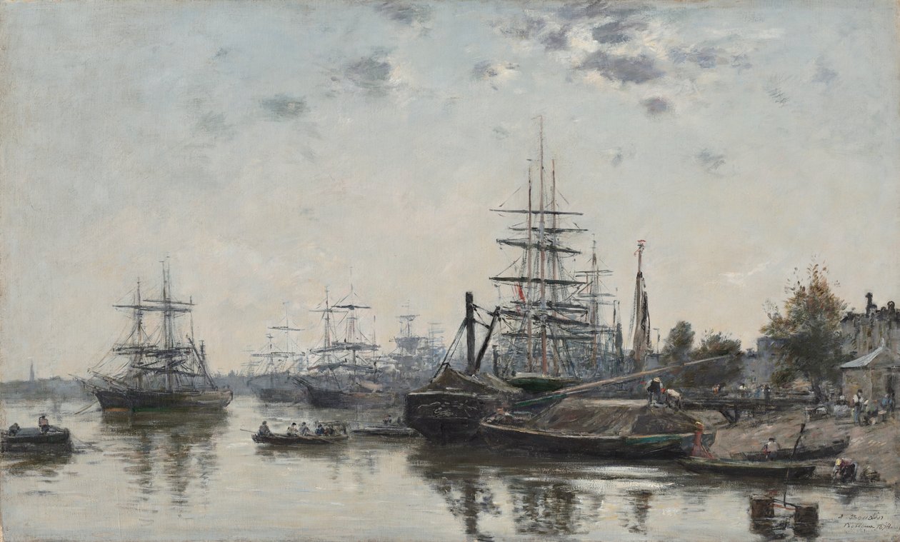Vue de Bordeaux, depuis le Quai des Chartrons - Eugene Louis Boudin