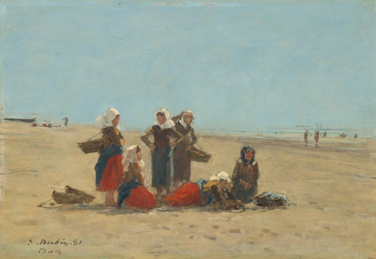Femmes sur la plage à Berck, 1881 - Eugene Louis Boudin