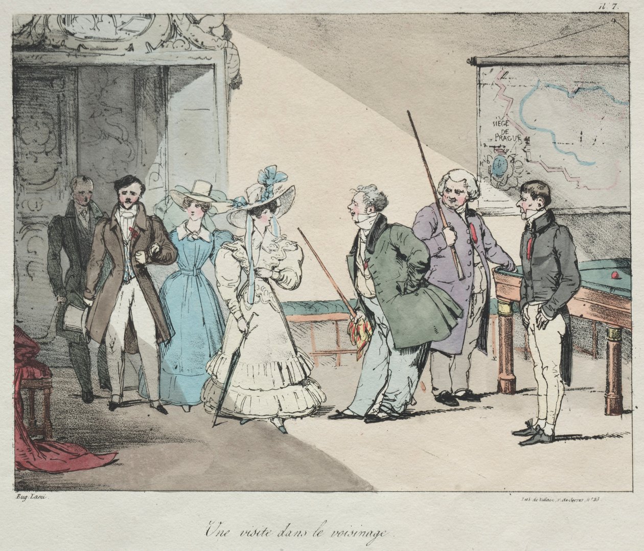 La vie du château : Une visite dans le voisinage, 1828 - Eugene Louis Lami