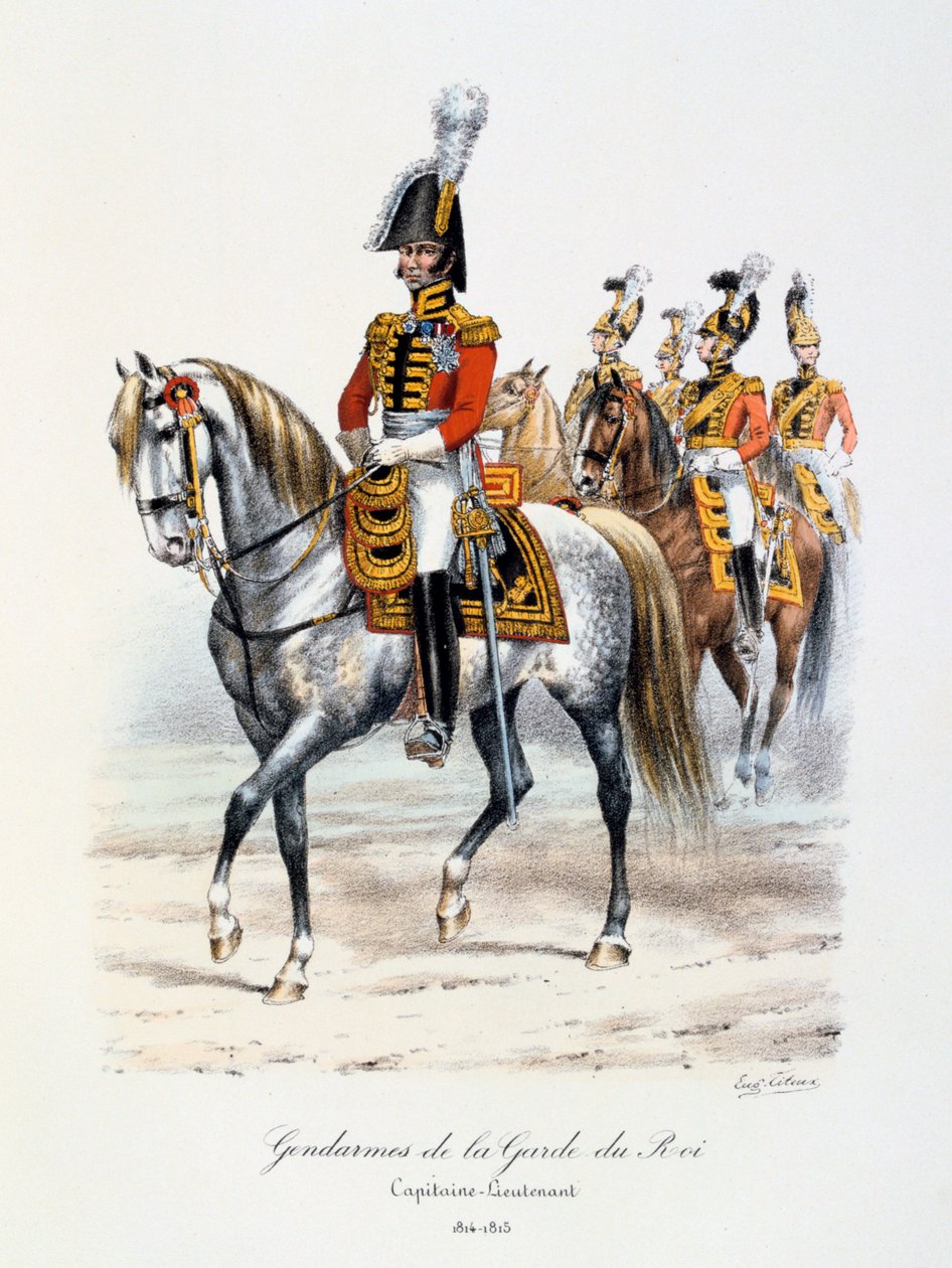Gendarmes de la Garde du Roi, Capitaine-Lieutenant, 1814-15 - Eugene Titeux