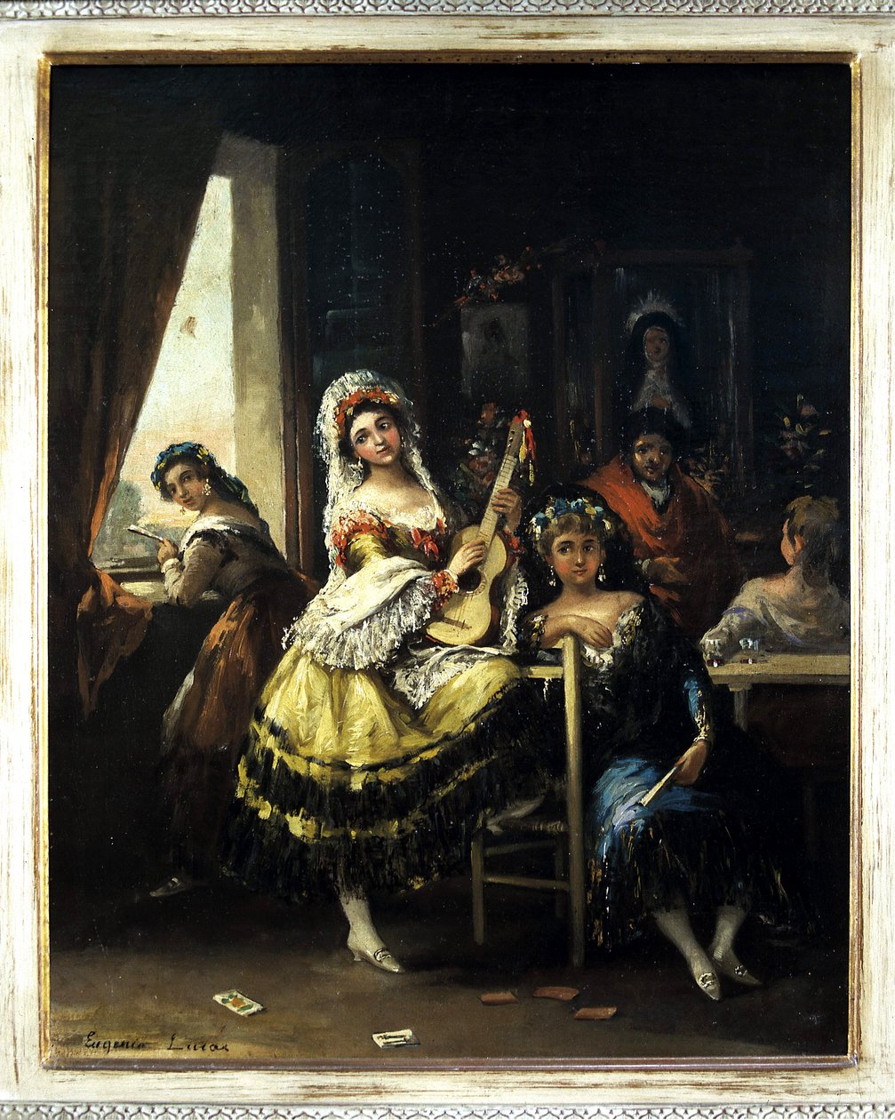 Maja à la guitare - Eugenio Lucas Velazquez