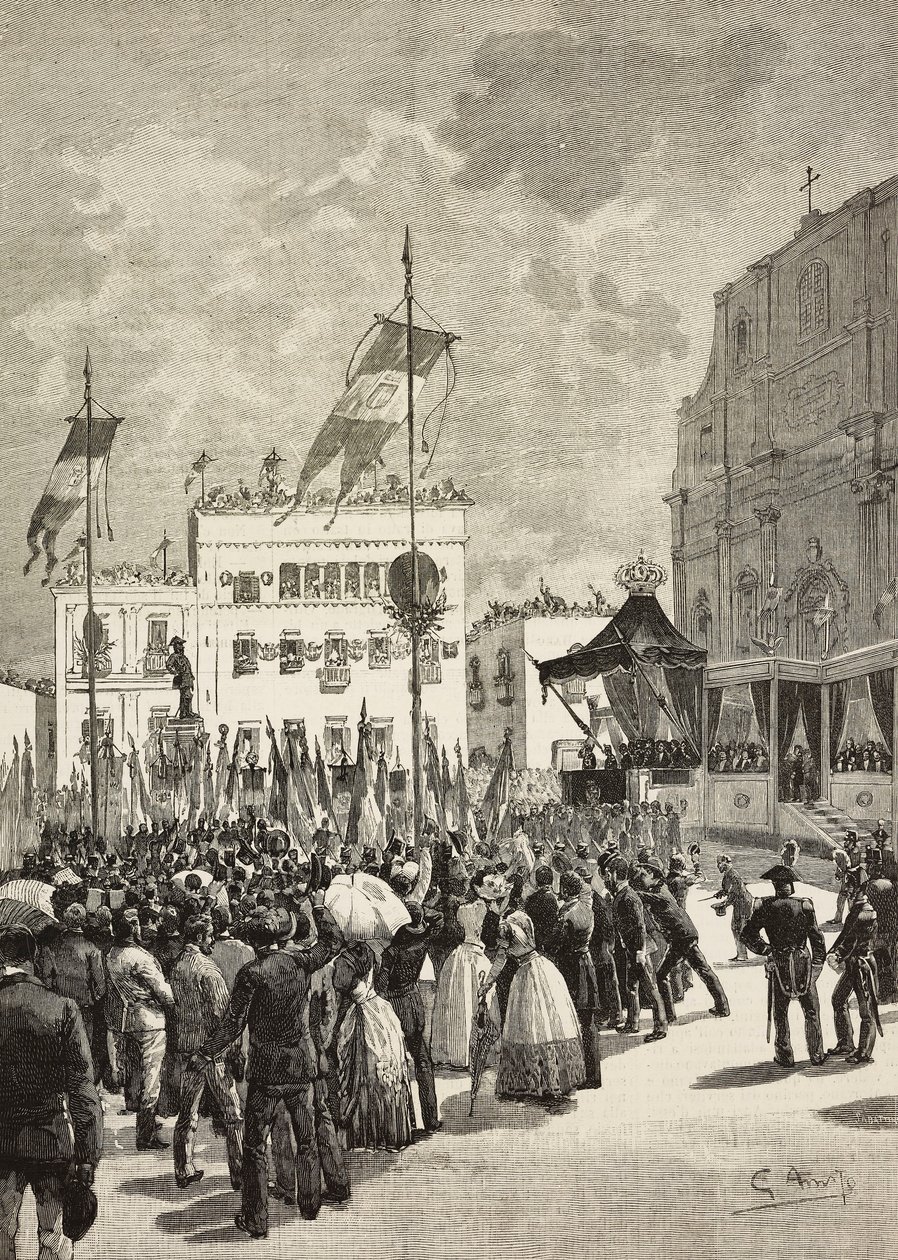 Inauguration du monument à Victor Emmanuel II (1820-1878), premier roi d