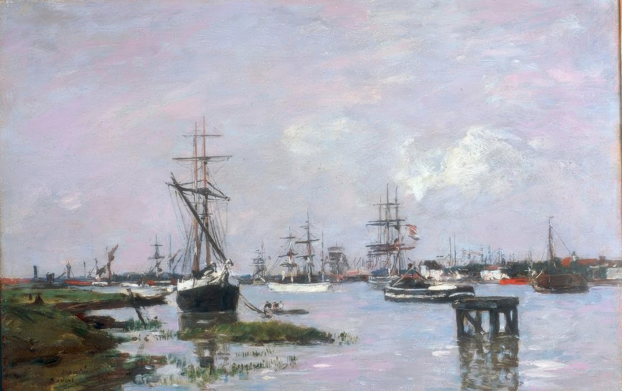 Anvers, le port - Eugene Louis Boudin
