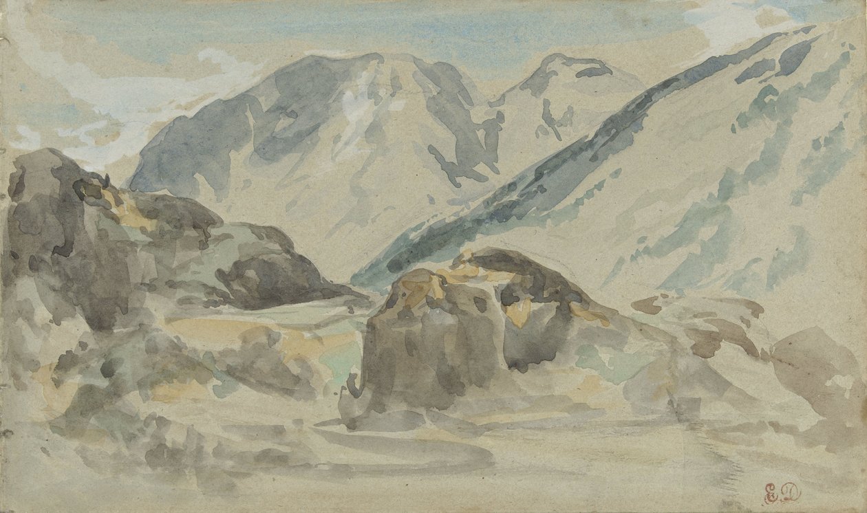 Paysage de montagne - Eugène Delacroix
