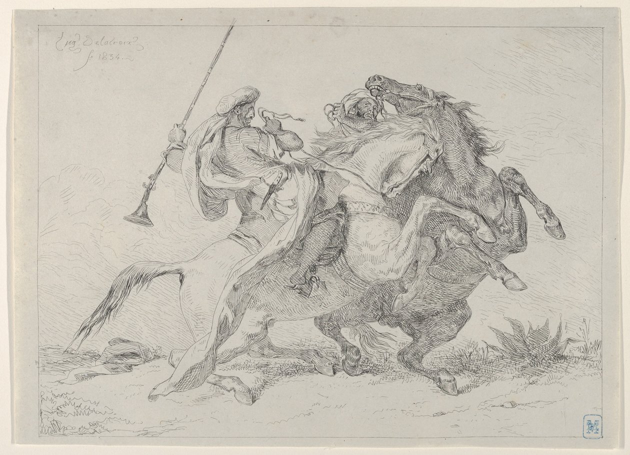 Collision de Cavaliers Maures, 1834 - Eugène Delacroix