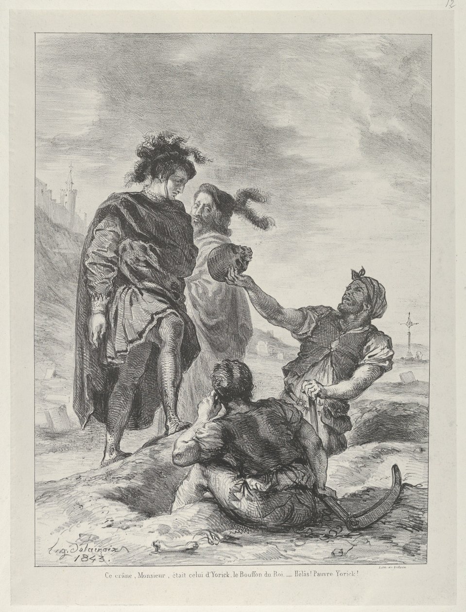 Hamlet et Horatio devant les fossoyeurs, 1843 - Eugène Delacroix