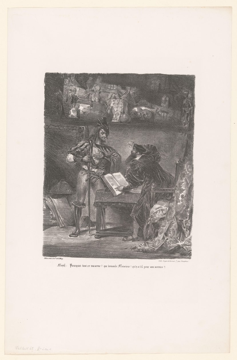 Mephisto apparaît à Faust - Eugène Delacroix